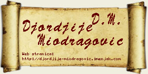 Đorđije Miodragović vizit kartica